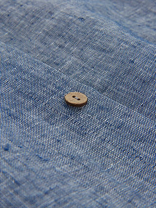Celtic & Co. Linen Button Through Midi Dress, Indigo