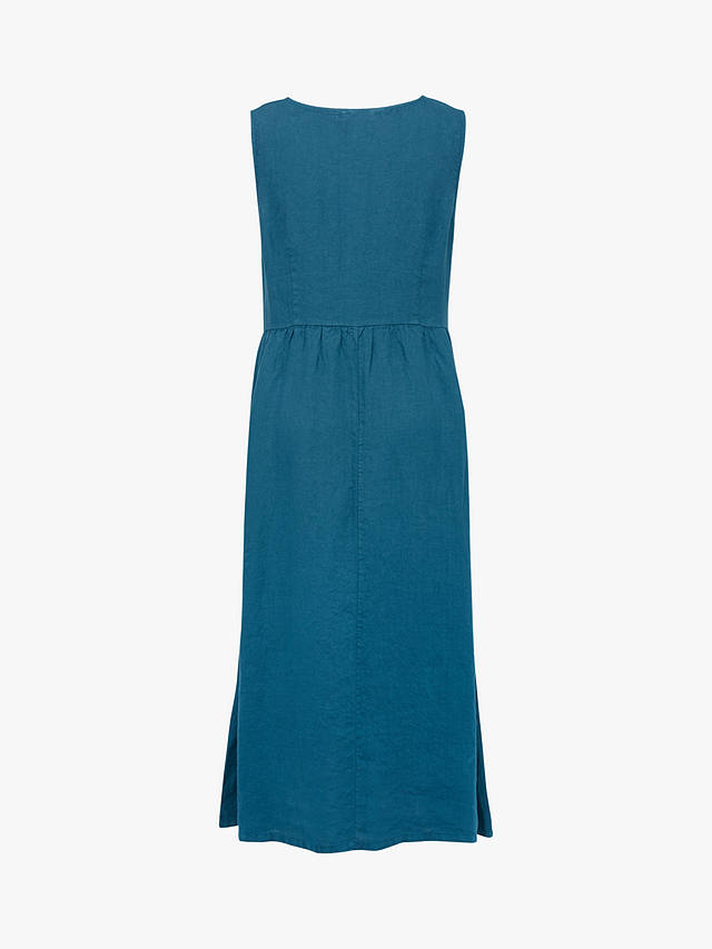 Celtic & Co. Linen Sleeveless Midi Dress, Deep Icelandic Blue