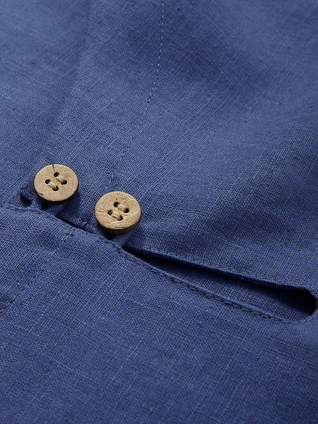 Celtic & Co. Linen Button Detail Midi Dress, Slate