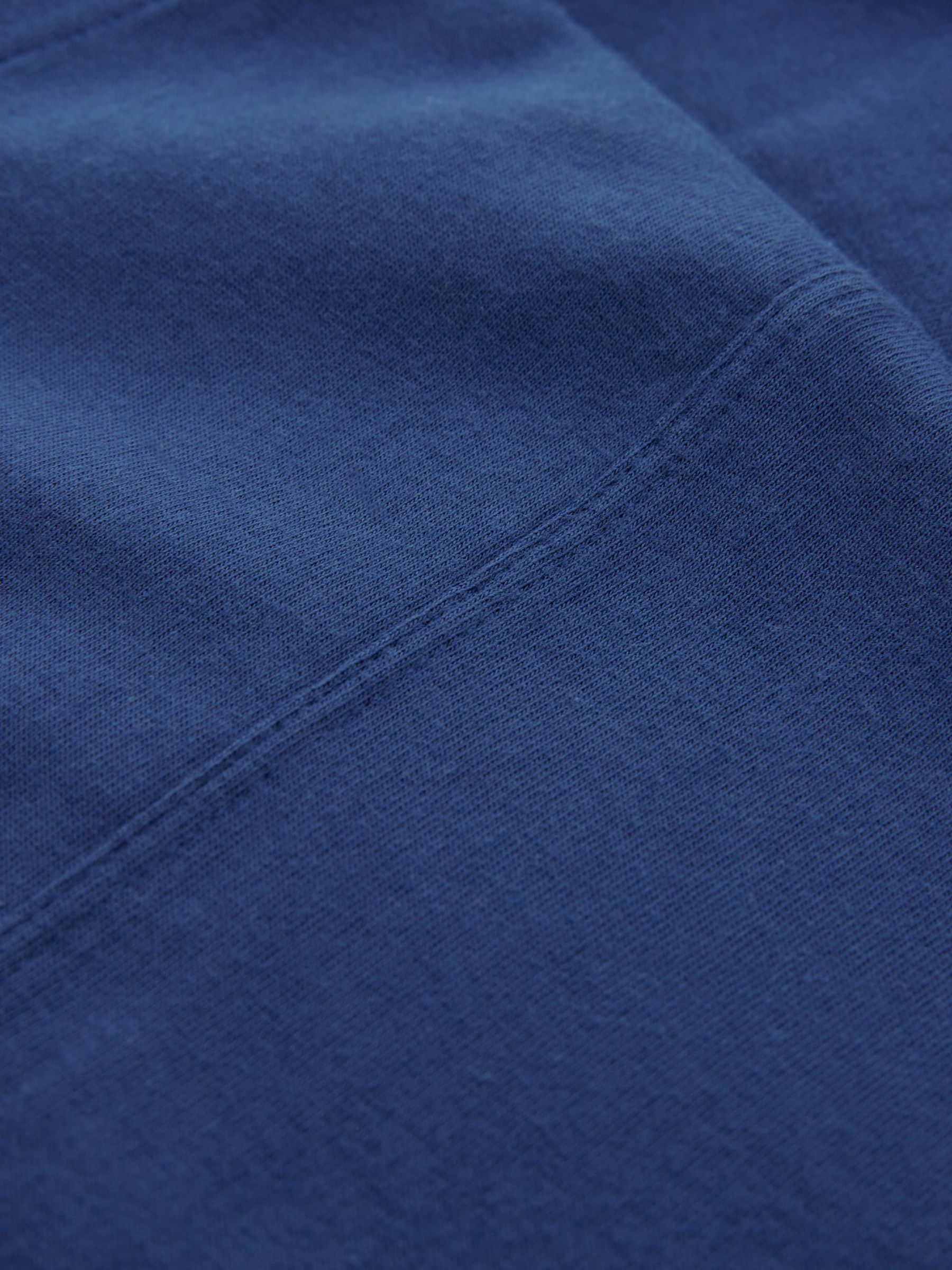 Celtic & Co. Button Through V-Neck Midi Dress, Blue Ink, 8