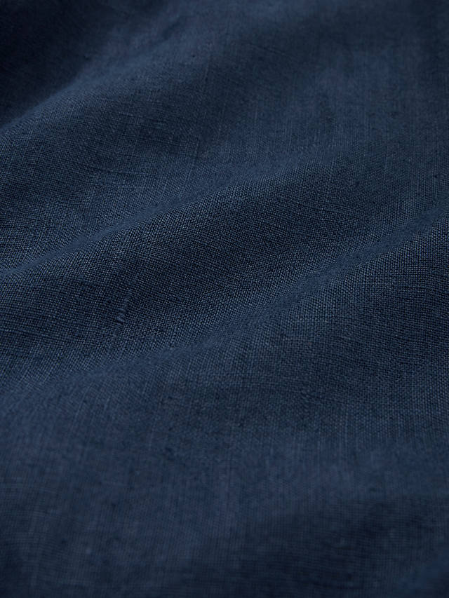 Celtic & Co. Linen Button Through Shirt Midi Dress, Dark Navy