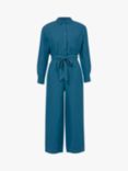 Celtic & Co. Linen Long Sleeve Jumpsuit, Deep Icelandic Blue