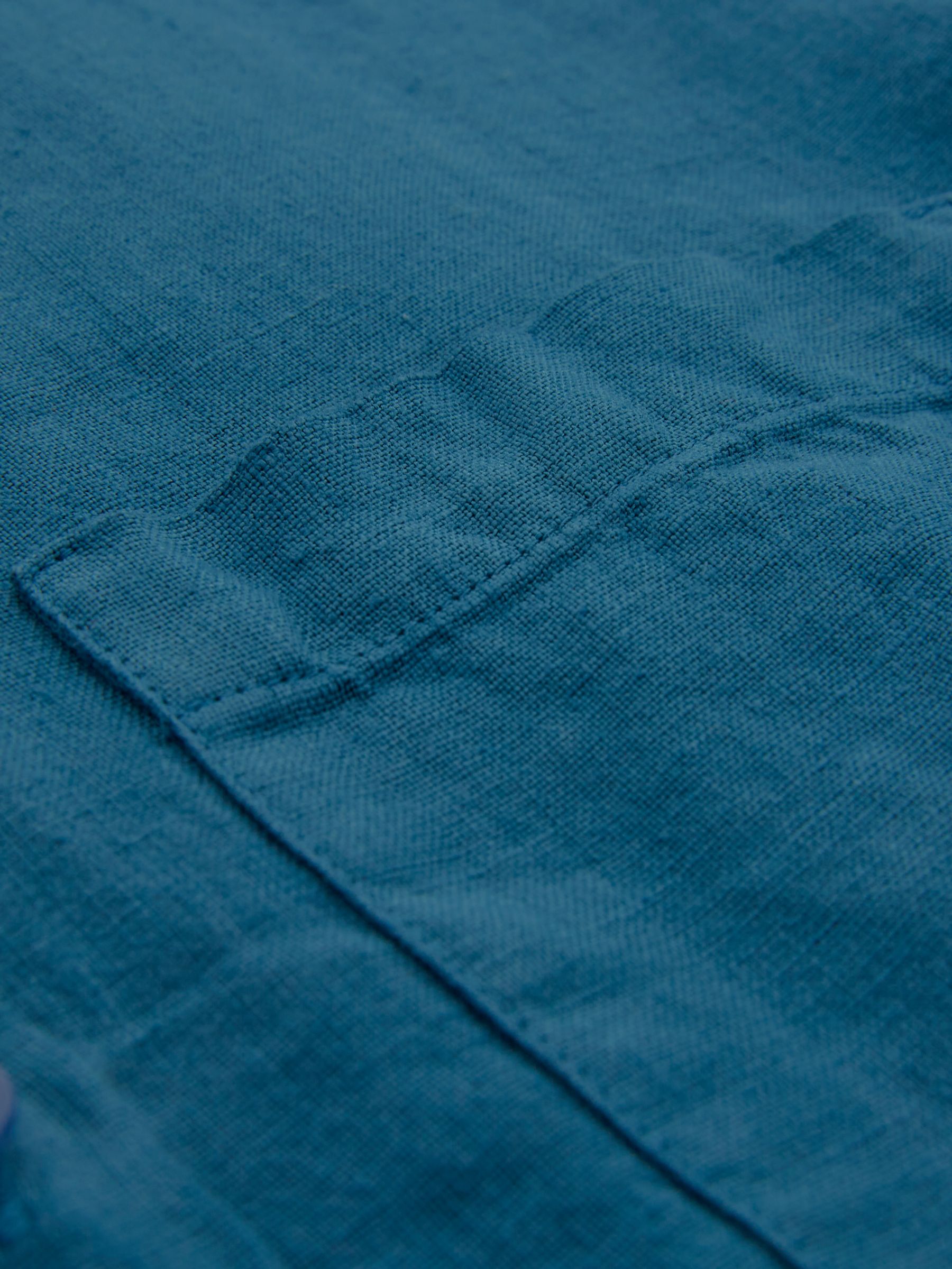 Celtic & Co. Linen Long Sleeve Jumpsuit, Deep Icelandic Blue at John ...