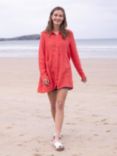 Celtic & Co. Washed Linen Tunic Shirt, Chilli