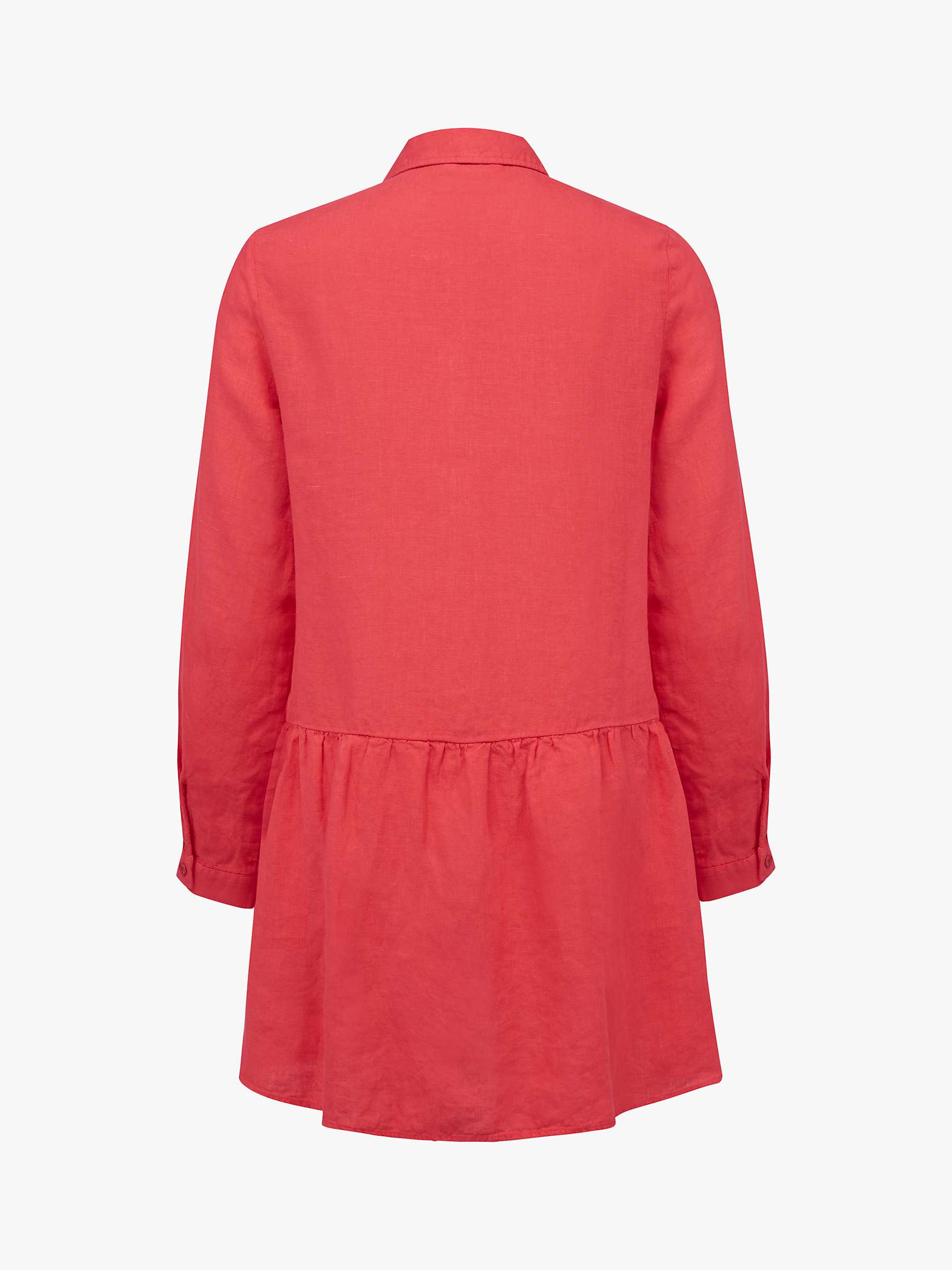 Buy Celtic & Co. Washed Linen Tunic Shirt, Chilli Online at johnlewis.com