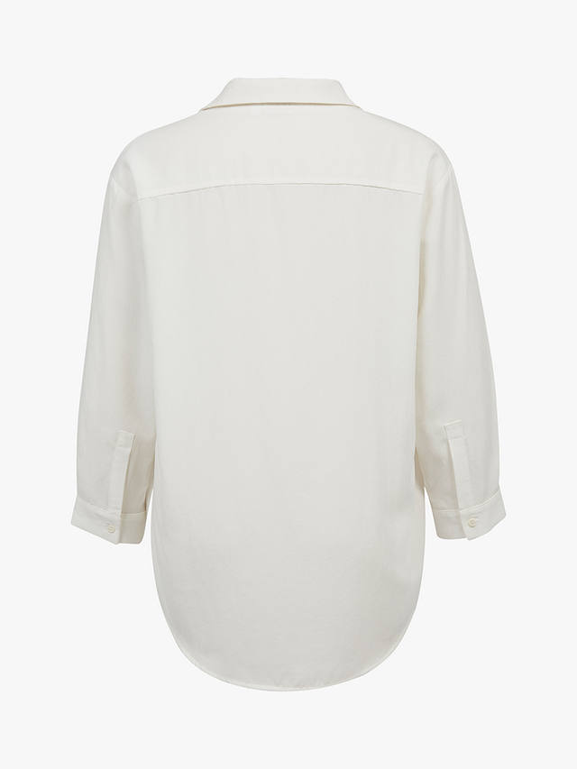 Celtic & Co. Linen Blend Pleated Back Shirt, Chalk