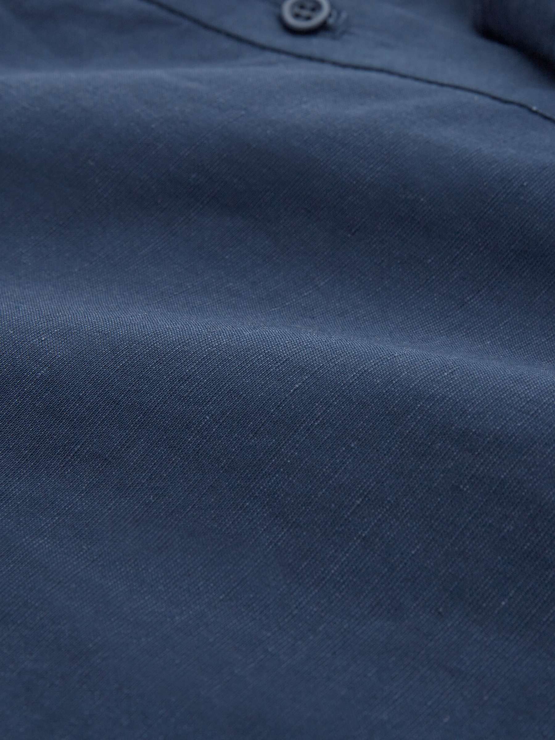 Buy Celtic & Co. Linen Blend Pleat Back Shirt, Dark Navy Online at johnlewis.com