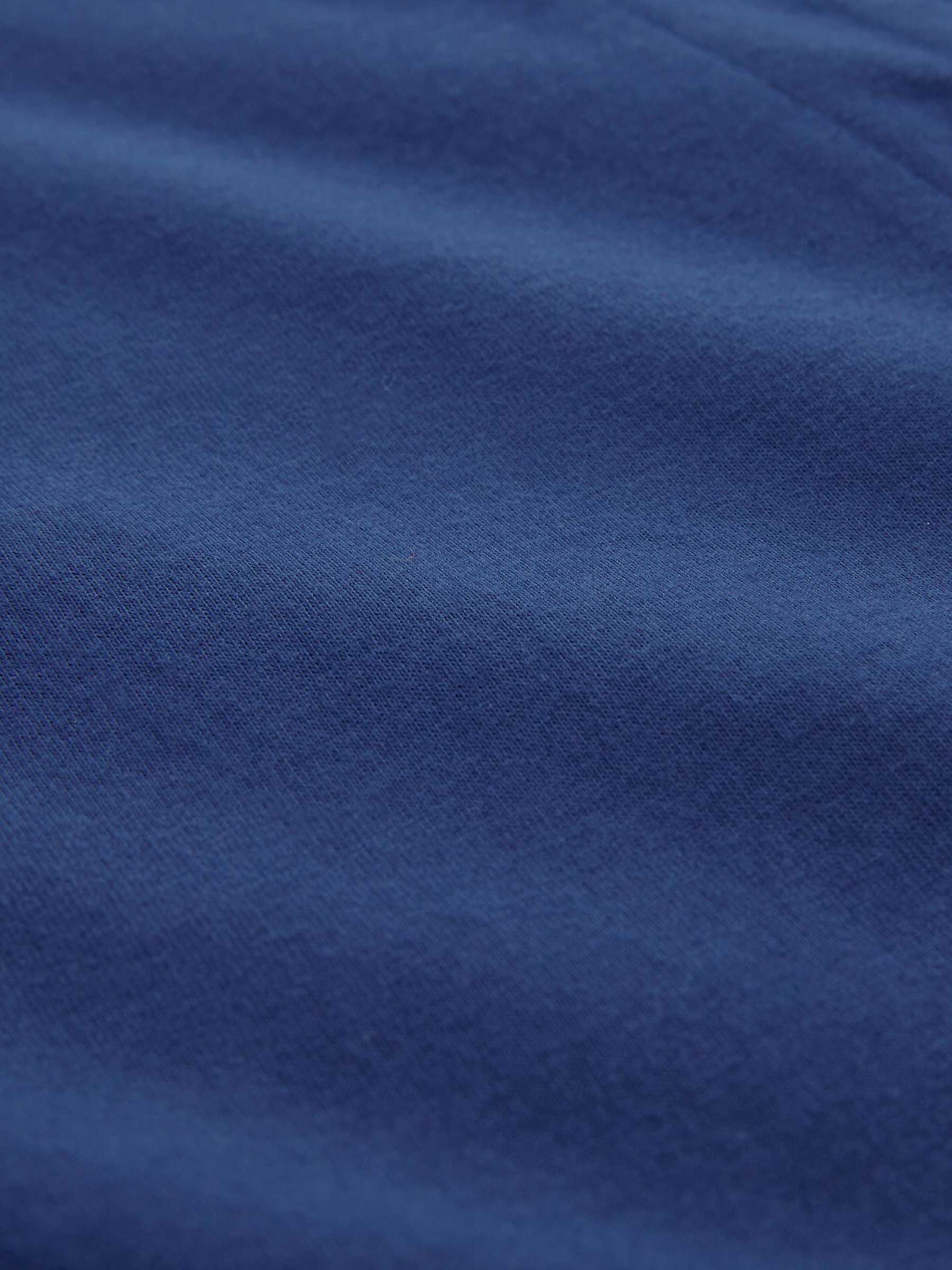 Buy Celtic & Co. Organic Cotton Button Short Sleeve Jersey Top, Blue Online at johnlewis.com