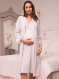 Seraphine Margita Maternity Dressing Gown, Grey Marl
