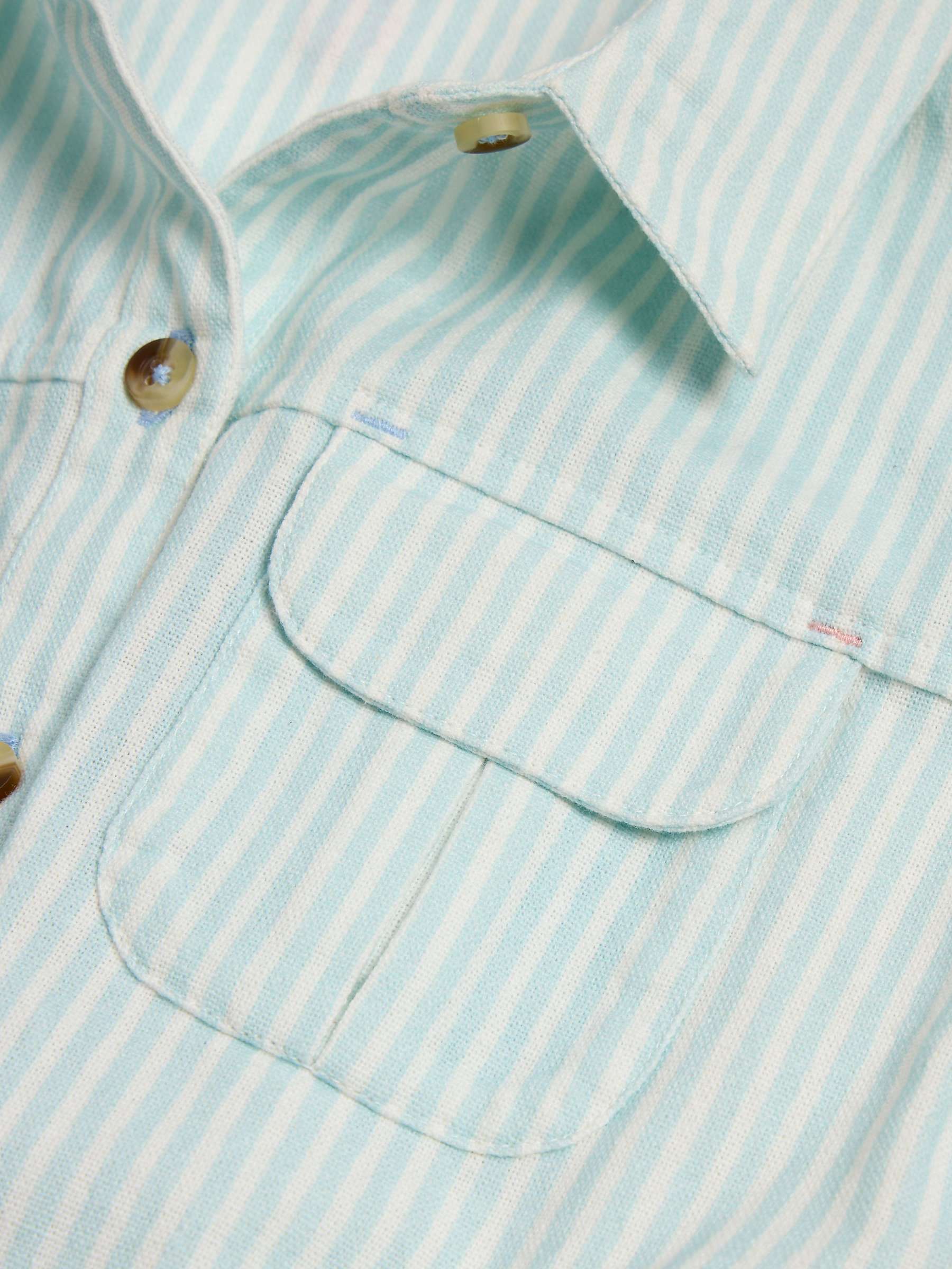 Buy White Stuff Kids' Striped Woven Playsuit, Light Blue Online at johnlewis.com