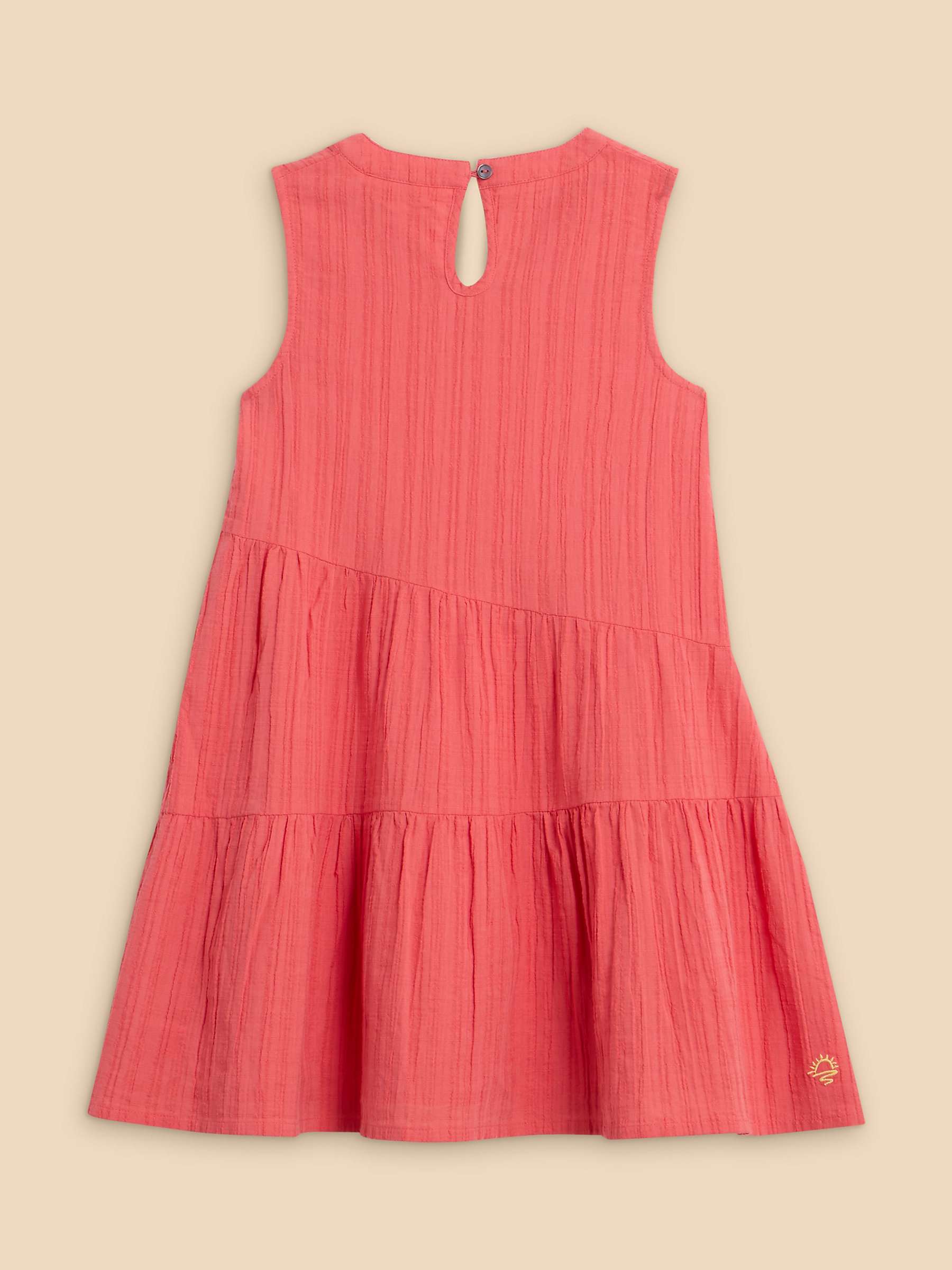 Buy White Stuff Kids' Textured Dress, Coral Online at johnlewis.com
