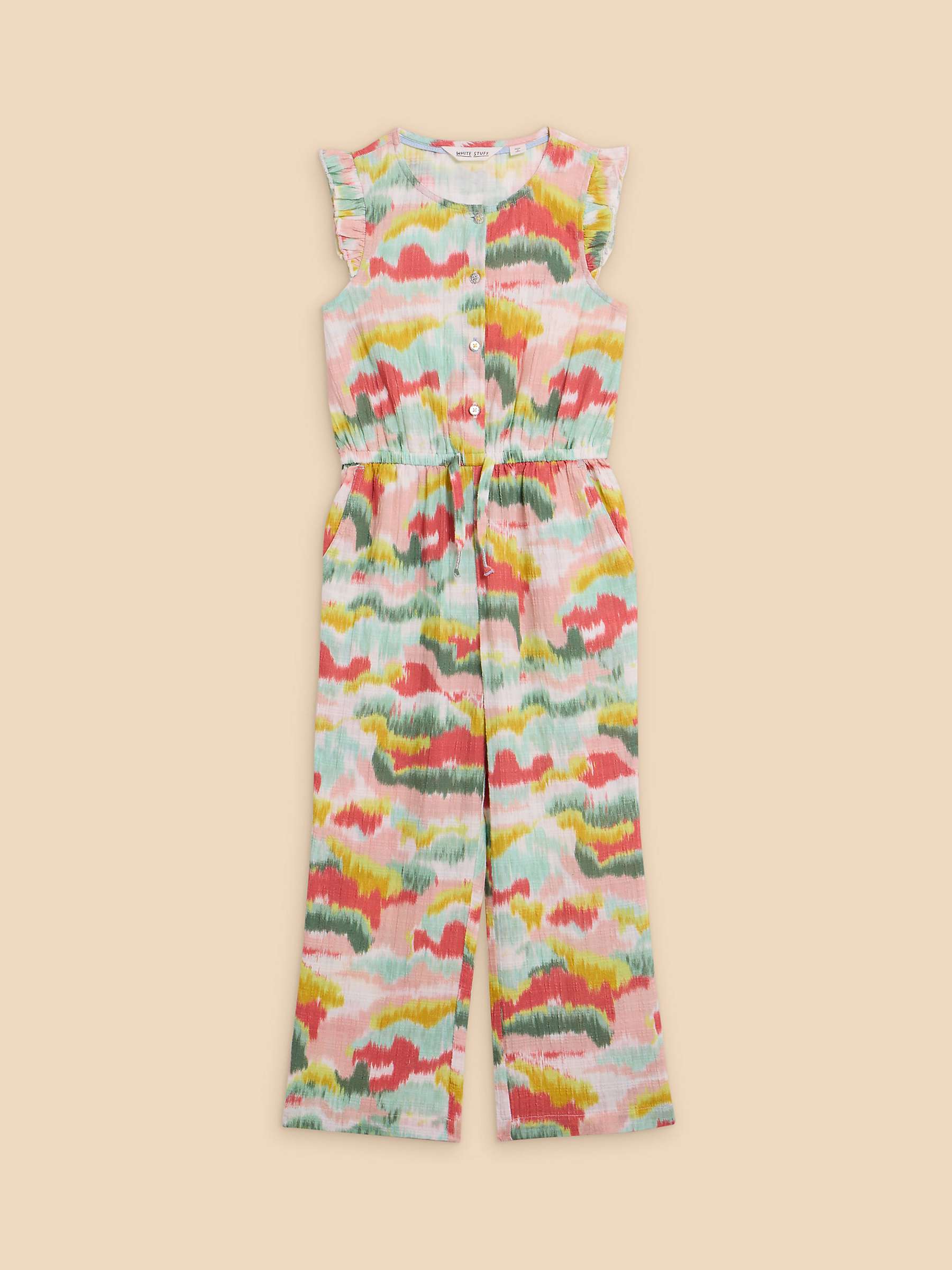 Buy White Stuff Kids' Tie Dye Print Jumpsuit, Pink/Multi Online at johnlewis.com