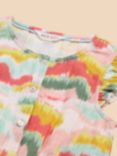 White Stuff Kids' Tie Dye Print Jumpsuit, Pink/Multi