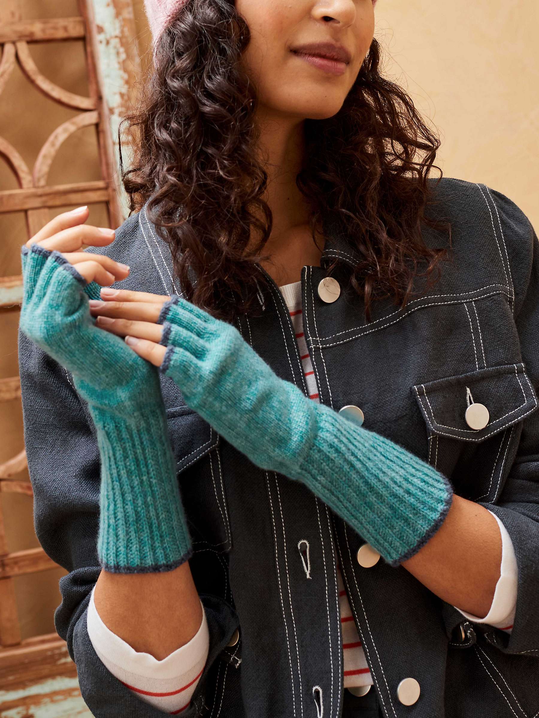 Buy Brora Cashmere Fingerless Gloves Online at johnlewis.com