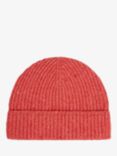 Brora Cashmere Donegal Ribbed Hat, Flamingo