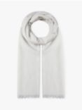 Brora Cashmere Stole Scarf, Platinum