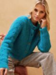 Brora Mohair Lace Cardigan, Azure