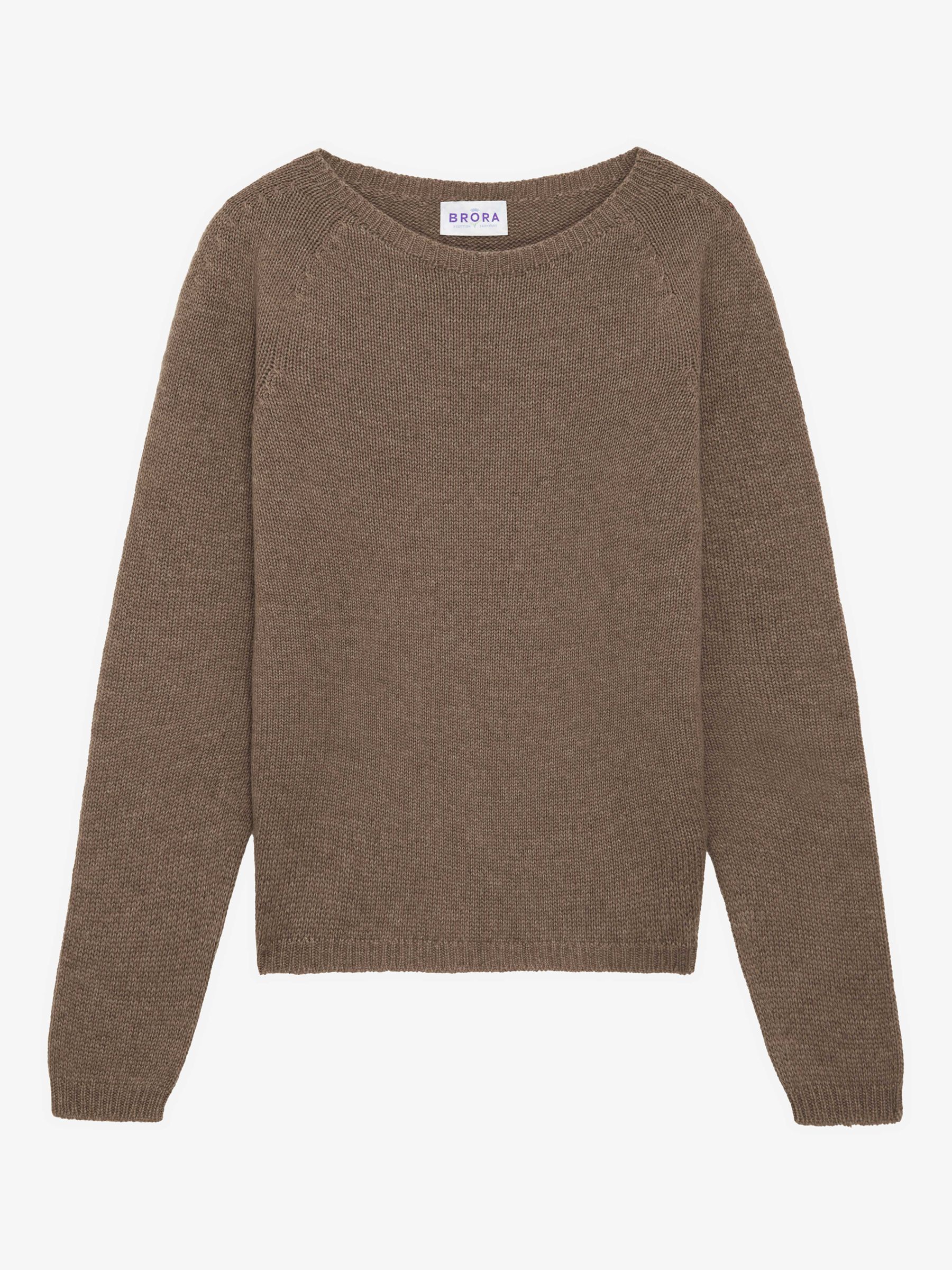 Brora Cashmere Jumper, Walnut at John Lewis & Partners