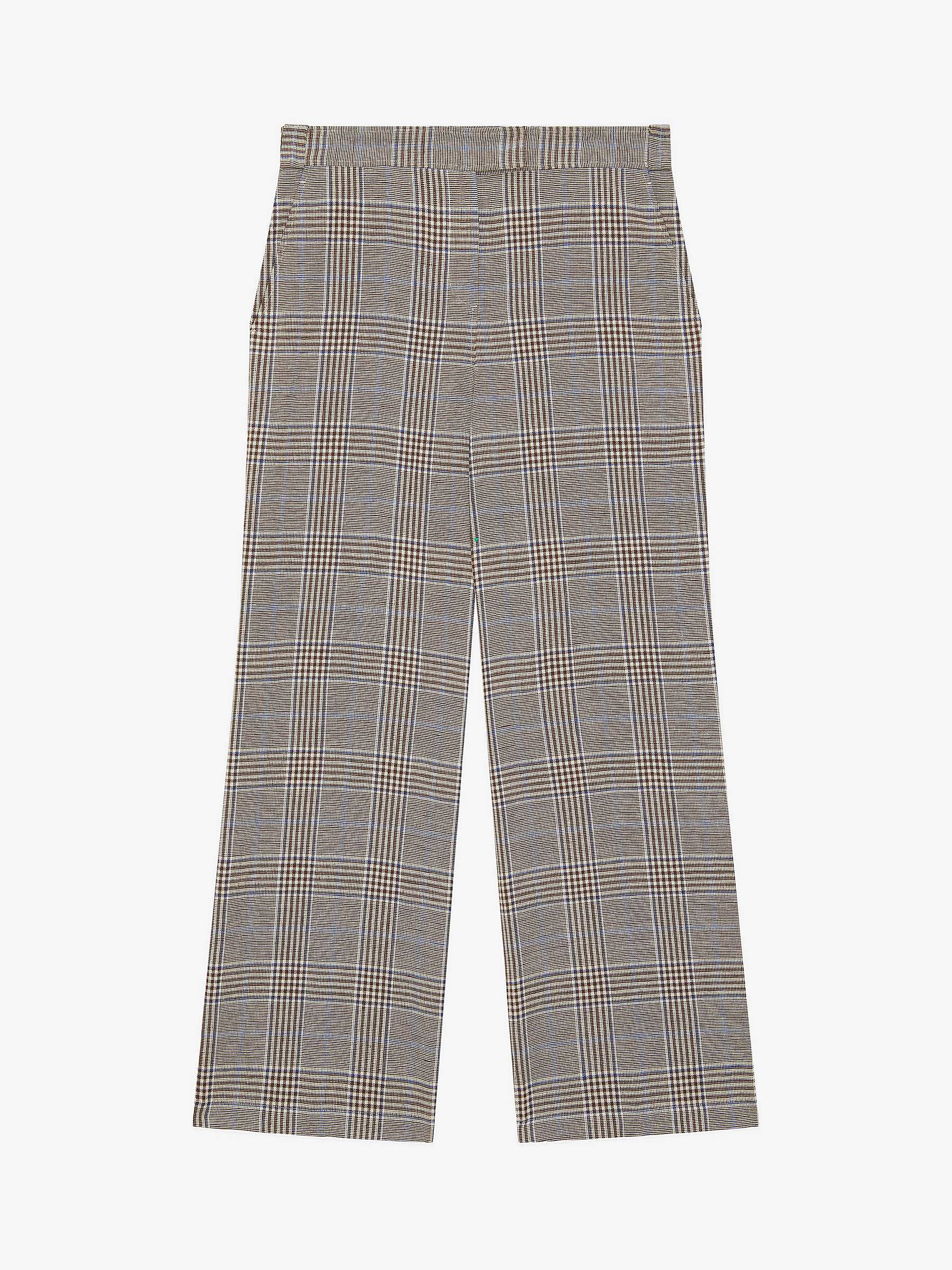 Buy Brora Heritage Check Cotton Linen Blend Trousers, Otter/Multi Online at johnlewis.com