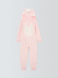 John Lewis Kids' Star Fleece Unicorn Onesie, Pink