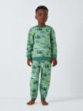 John Lewis Kids' Map Pyjamas, Green