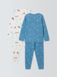 John Lewis Kids' Camping Bears Pyjamas, Pack of 2, Multi