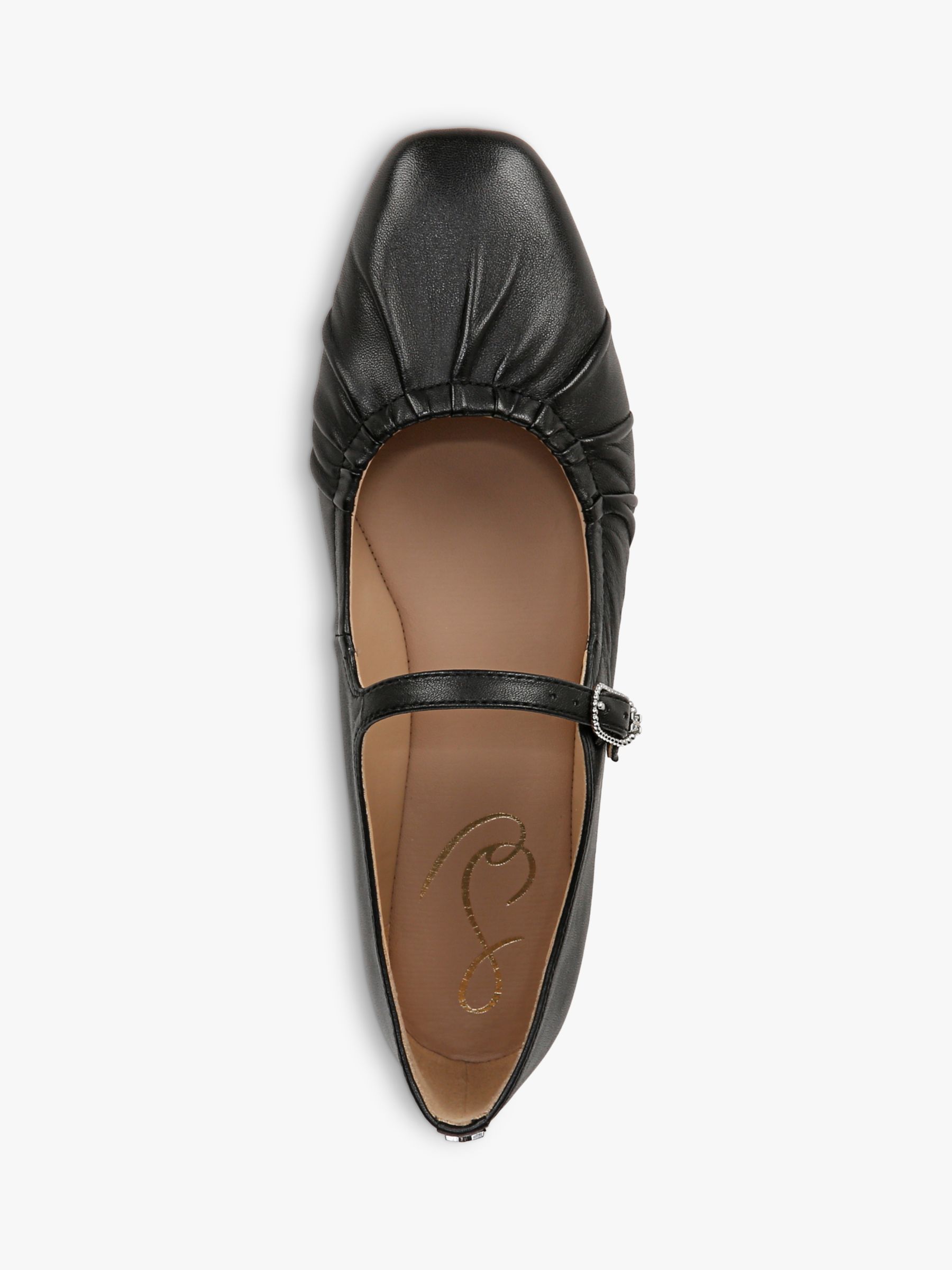 Sam Edelman Micah Leather Mary Jane Shoes, Black at John Lewis & Partners
