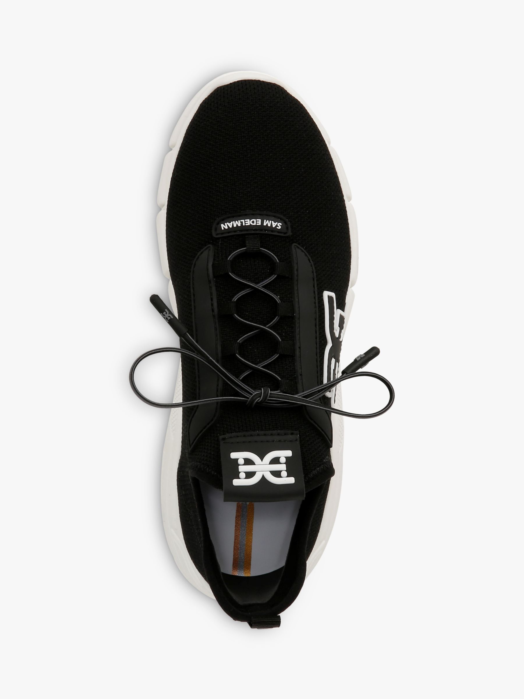 Buy Sam Edelman Cami Knitted Trainers, Black Online at johnlewis.com