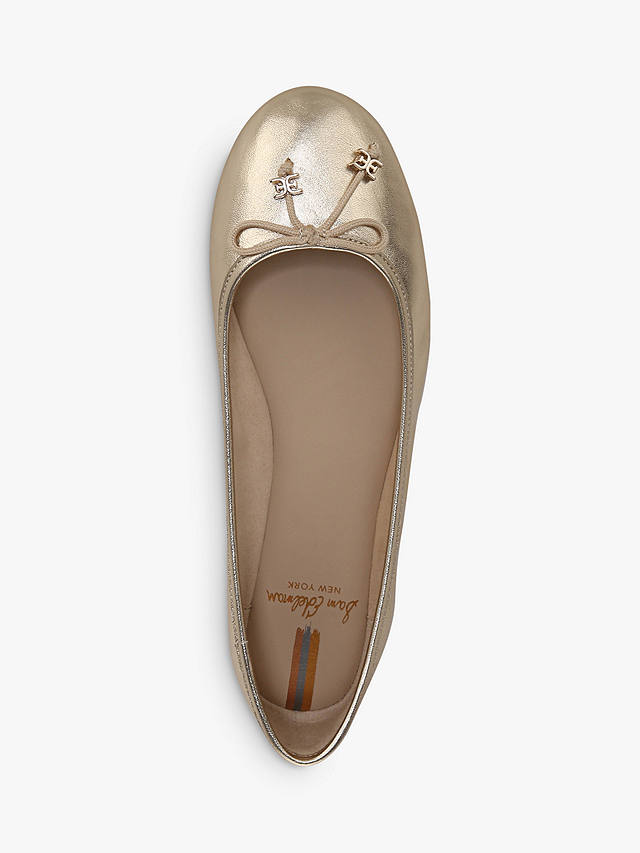 Sam Edelman Felicia Leather Ballet Pumps, Gold