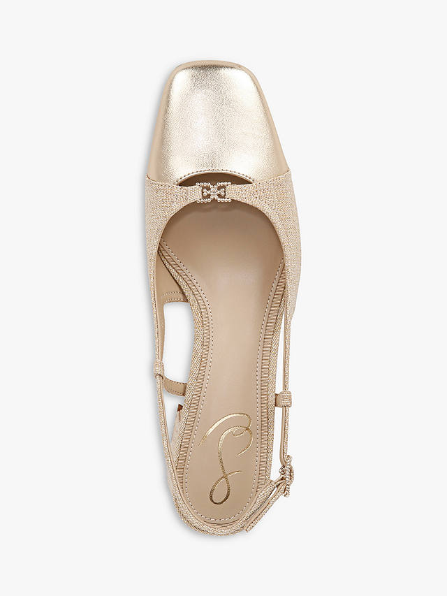 Sam Edelman Tarra2 Slingback Shoes, Linen/Gold Leaf