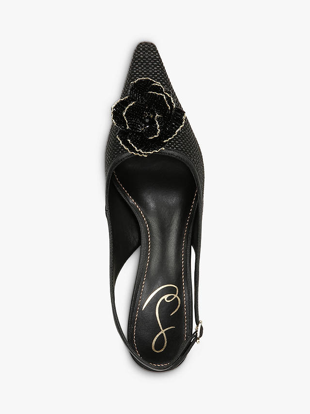 Sam Edelman Bianka Flora Slingback Court Shoes, Black