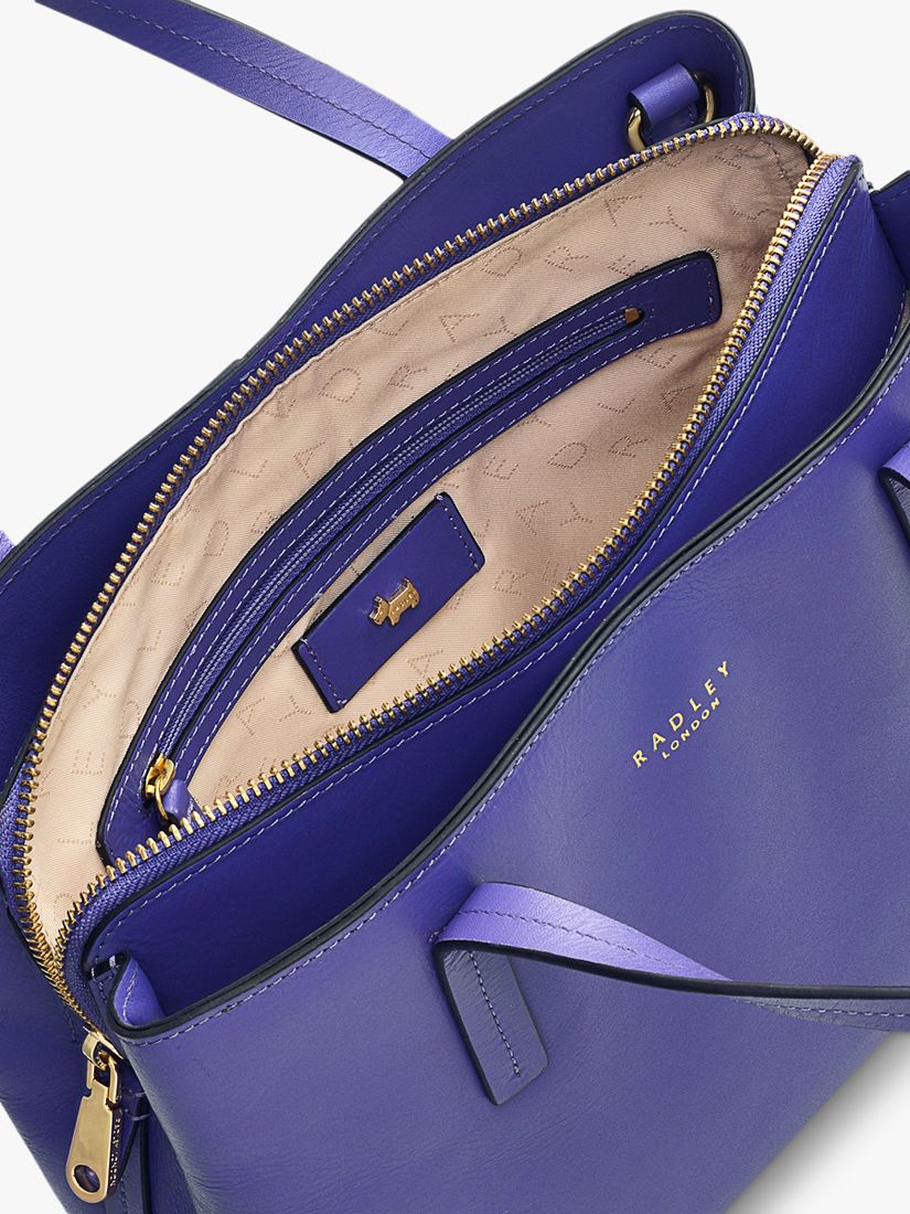 Buy Radley Dukes Place Leather Medium Zip-Top Grab Bag, Aurora Online at johnlewis.com