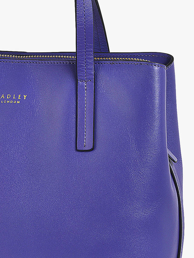Radley Dukes Place Leather Medium Zip-Top Grab Bag, Aurora