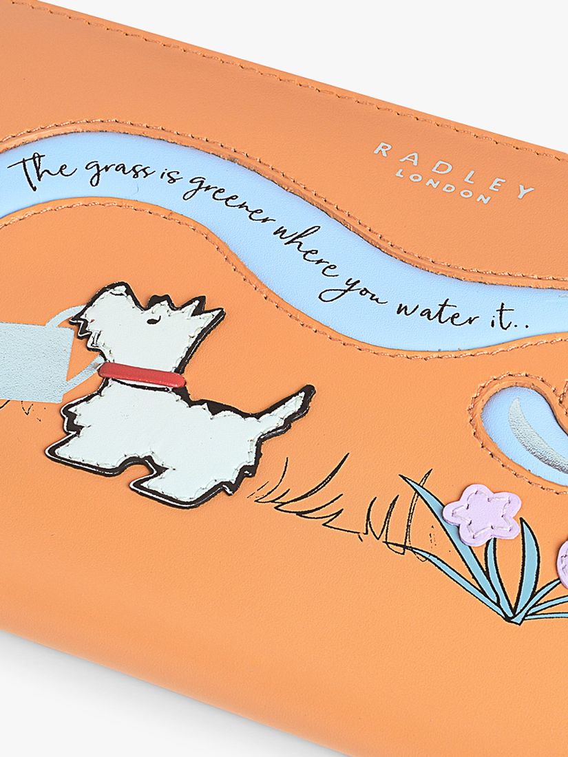 Buy Radley The Grass Is Greener Large Zip Around Matinee, Apricot Online at johnlewis.com