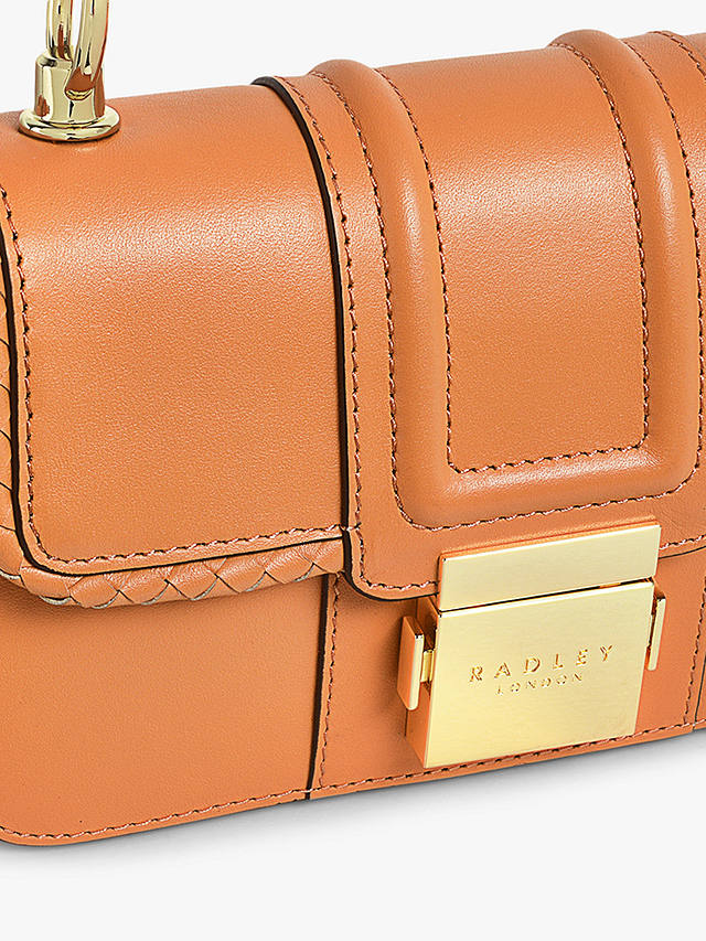 Radley Hanley Close Mini Leather Cross Body Bag, Apricot