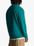 Lyle & Scott Loopback Embroidered Crew Neck Sweatshirt, Court Green