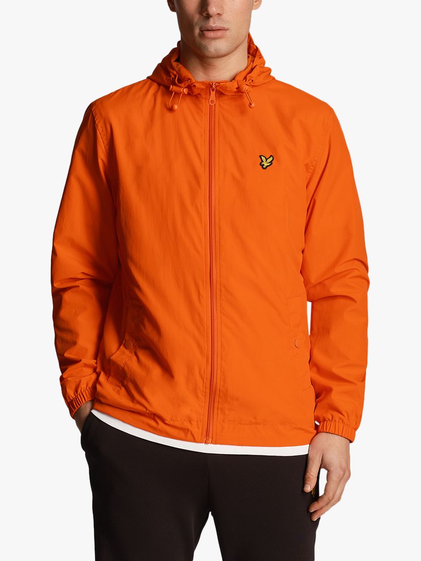 Lyle & Scott Zip Through Hooded Jacket, Orange, XL