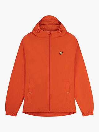 Lyle & Scott Zip Through Hooded Jacket, Orange