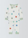 John Lewis ANYDAY Baby Smiley Grid Pyjamas, Multi