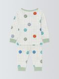 John Lewis ANYDAY Baby Smiley Grid Pyjamas, Multi