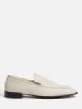 Jigsaw Frame Bar Leather Loafers, White