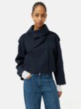 Jigsaw Double Breasted Cropped Trench Coat