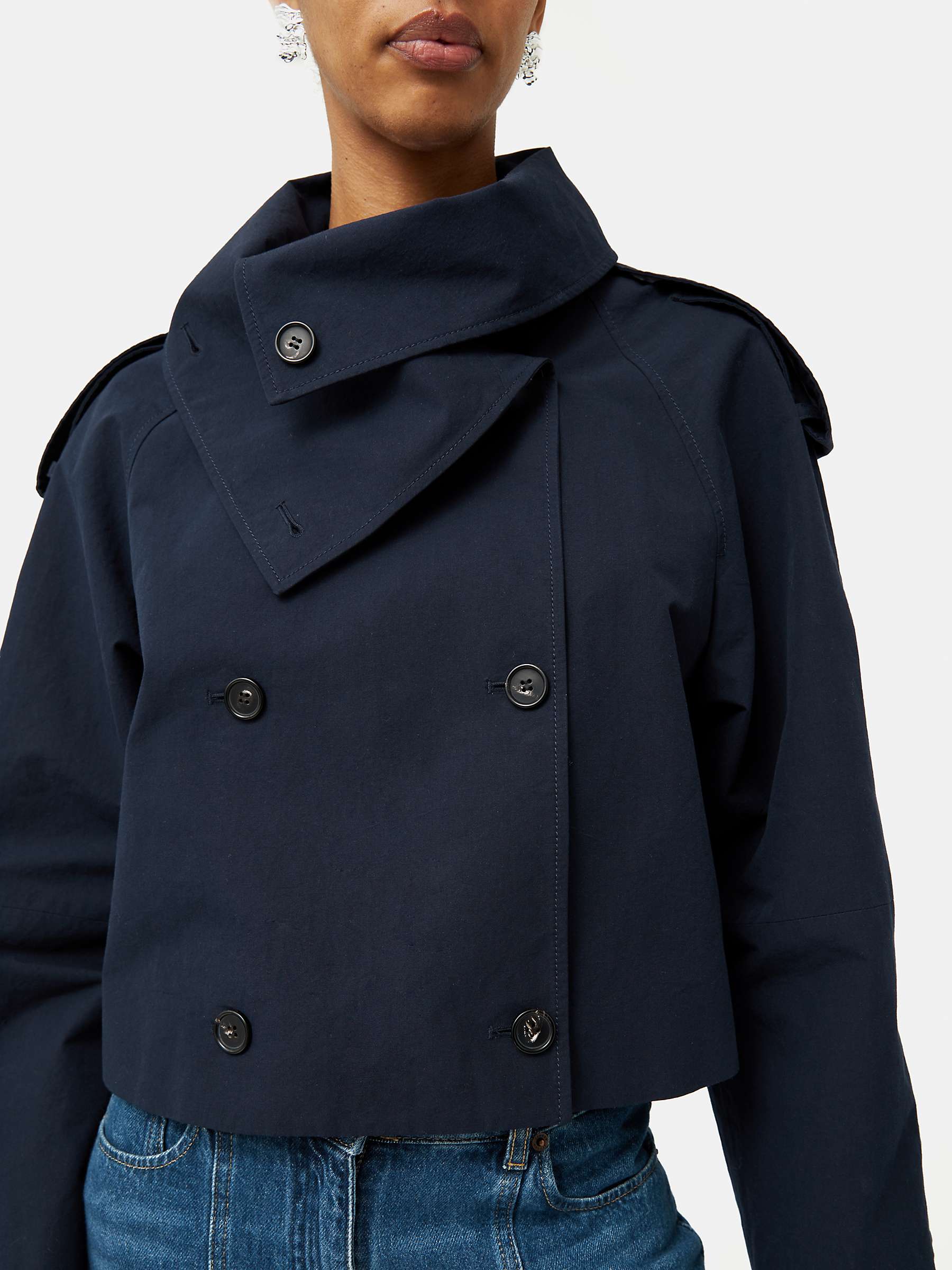 Buy Jigsaw Double Breasted Cropped Trench Coat Online at johnlewis.com