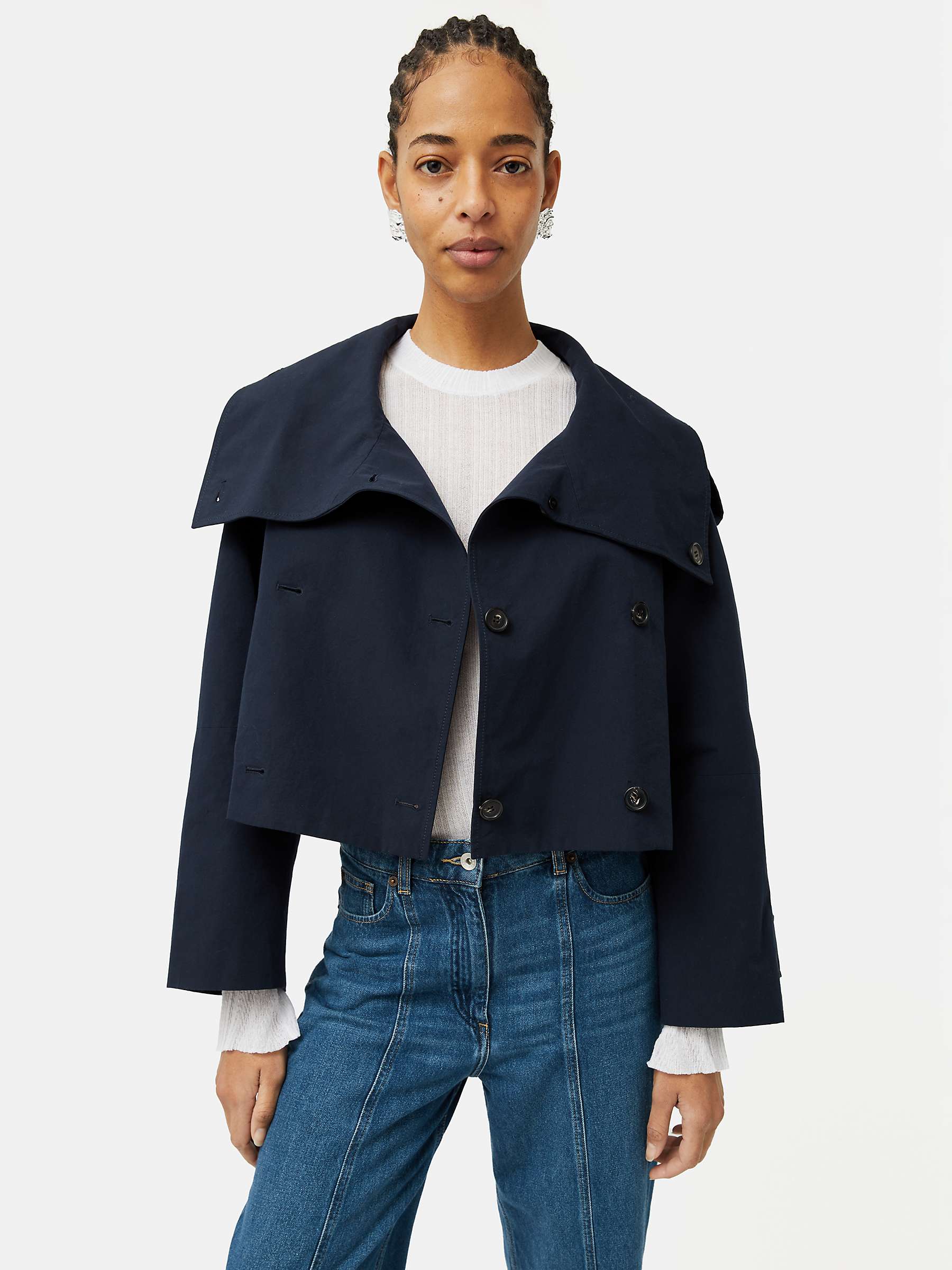 Buy Jigsaw Double Breasted Cropped Trench Coat Online at johnlewis.com