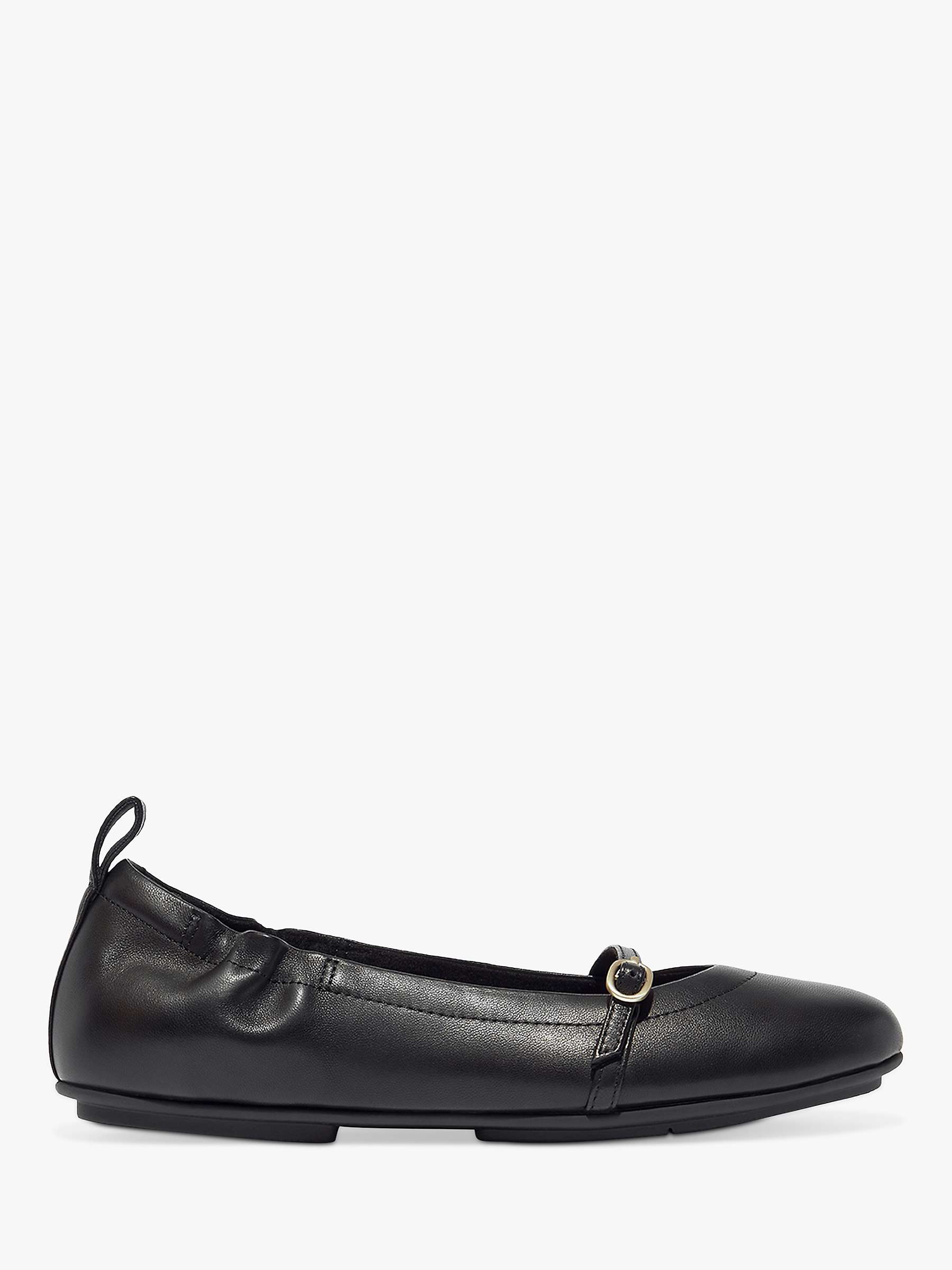 Buy FitFlop Allegro Buckle Mary Jane Leather Shoes, Black Online at johnlewis.com