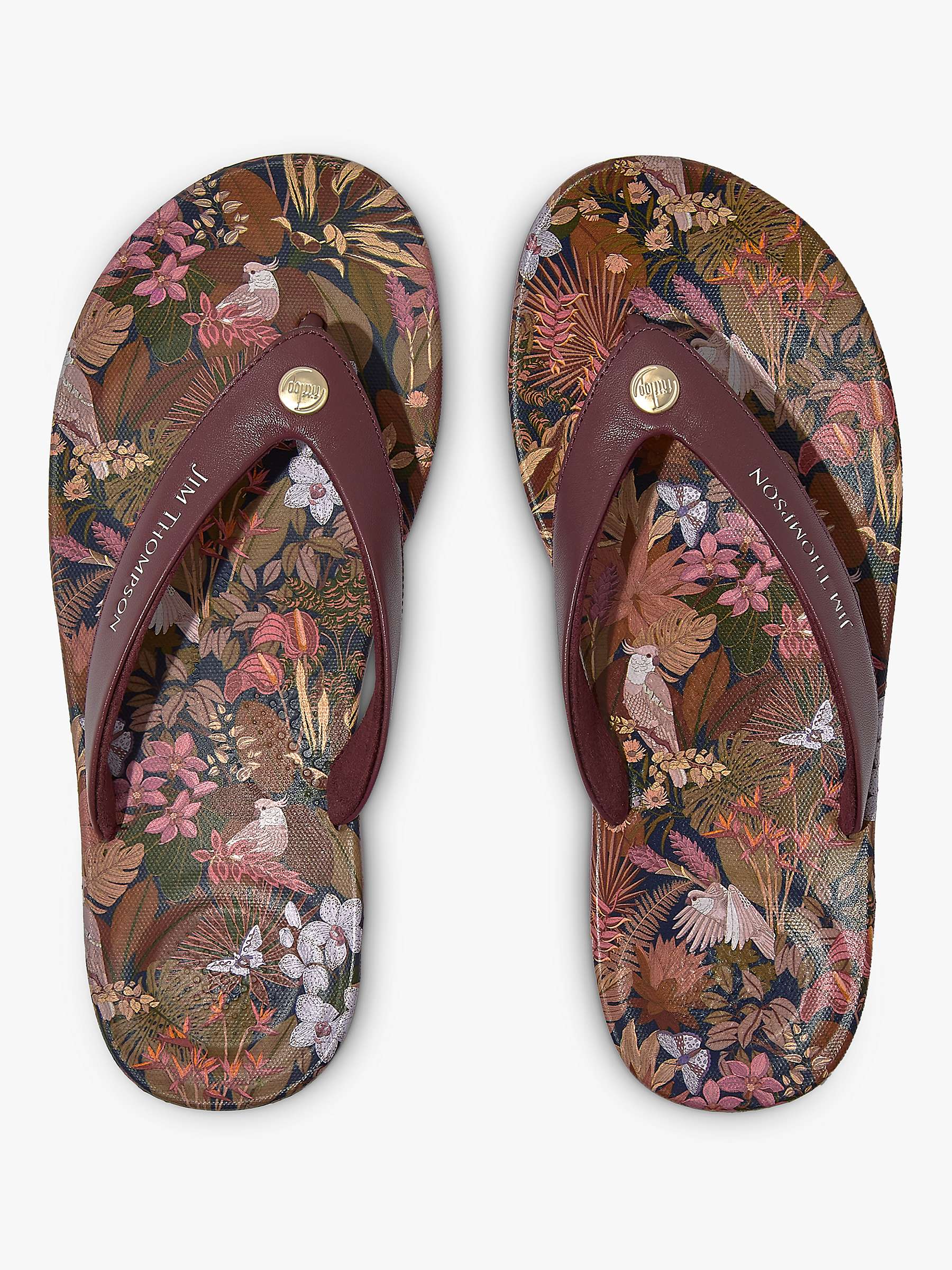 Buy FitFlop Jim Thompson Leather IQ Flip Flops, Java Brown Online at johnlewis.com