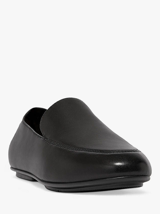 FitFlop Allegro Loafer Leather Crush Back, Black