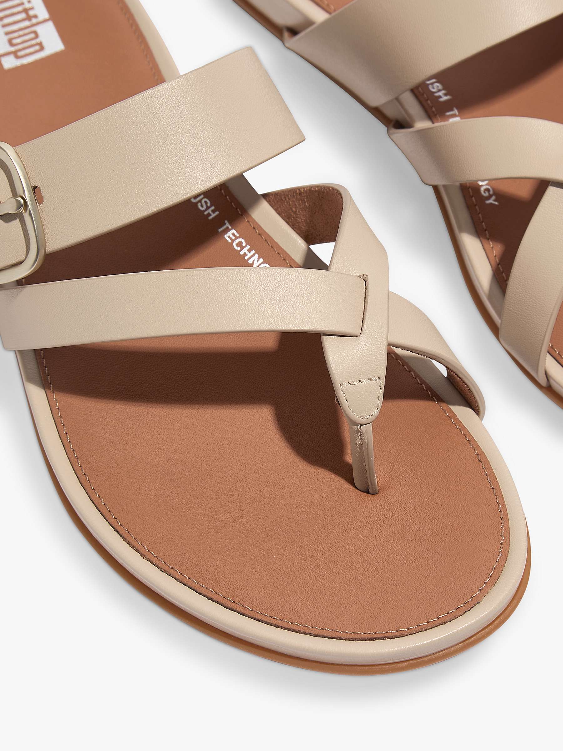 Buy FitFlop Gracie Leather Strappy Toe Post Sandals Online at johnlewis.com