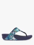 FitFlop Jim Thompson Lulu Leather Toe Post Sandals, Heritage Blue