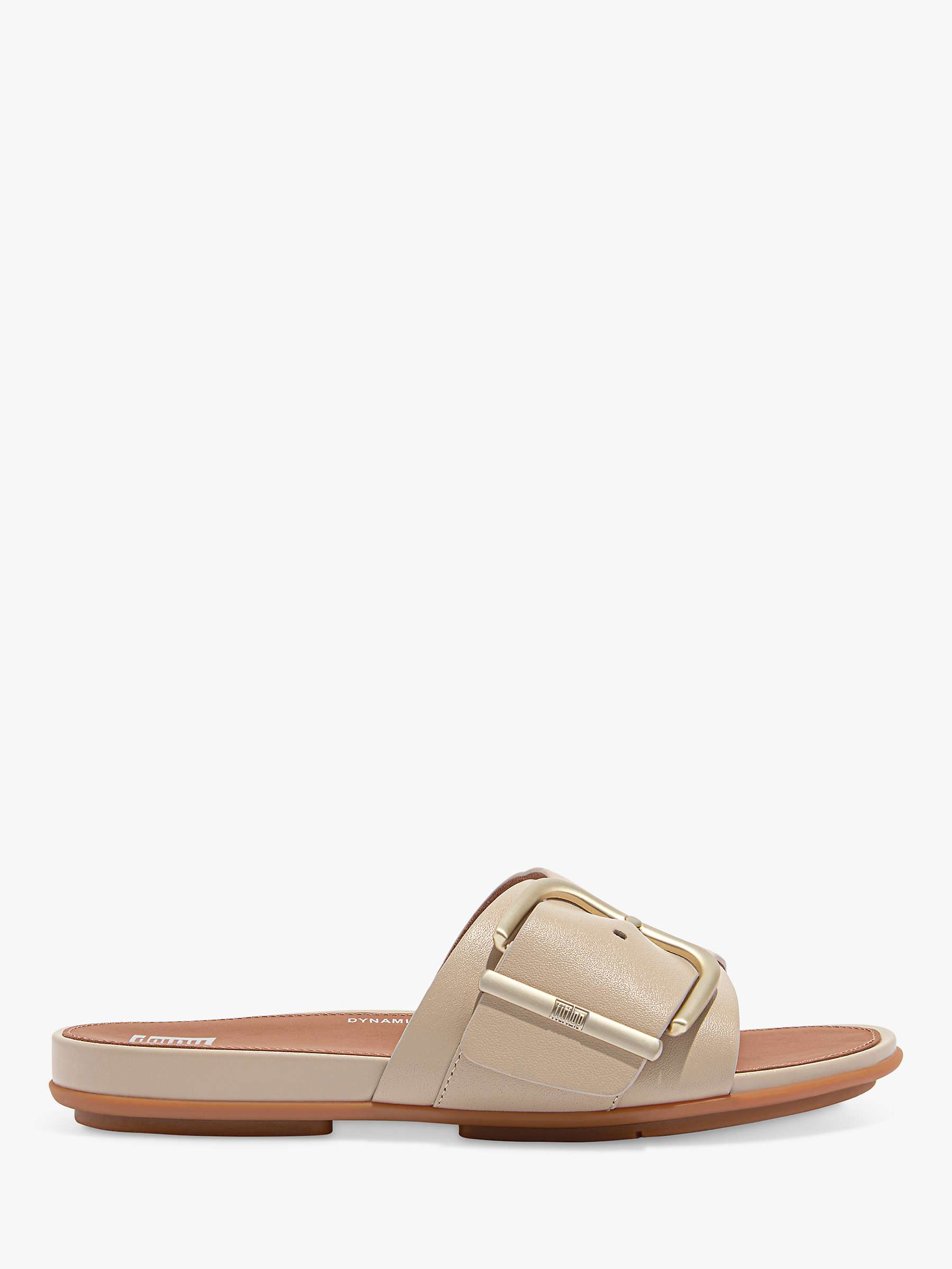 Buy FitFlop Gracie Buckle Pool Sandals, Stone Beige Online at johnlewis.com
